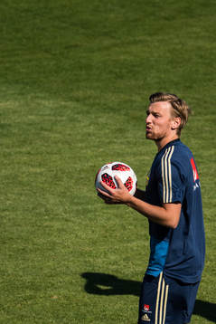 Emil Forsberg of the Swedish national football team at a