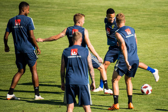 Sebastian Larsson and Martin Olsson of the Swedish national