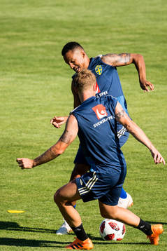 Martin Olsson of the Swedish national football team at a