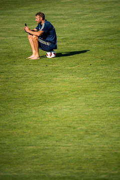Ola Toivonen of the Swedish national football team at a