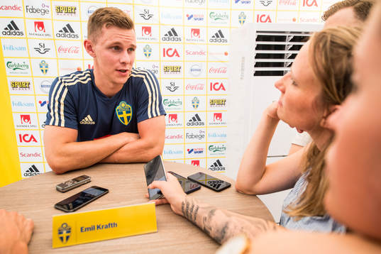 Emil Krafth of the Swedish national football team