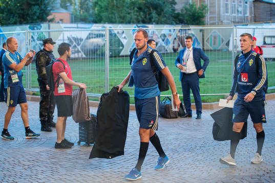 Andreas Granqvist and Emil Krafth of the Swedish national