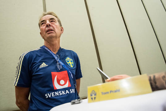 Scout Tom Prahl of the Swedish national football team at a