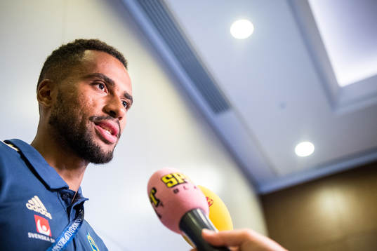 Isaac Kiese Thelin of the Swedish national football team at