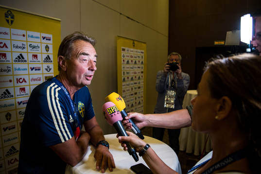 Scout Tom Prahl of the Swedish national football team at a