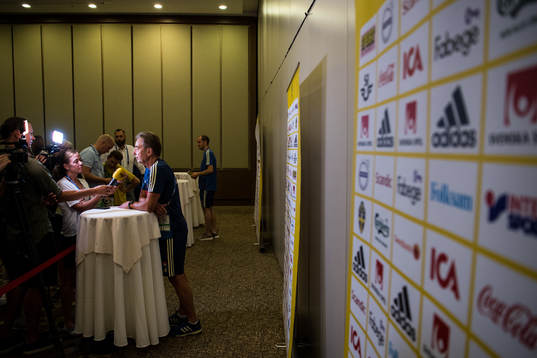 Scout Tom Prahl of the Swedish national football team at a