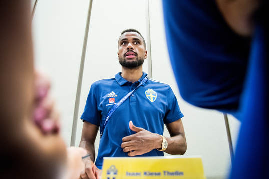 Isaac Kiese Thelin of the Swedish national football team at