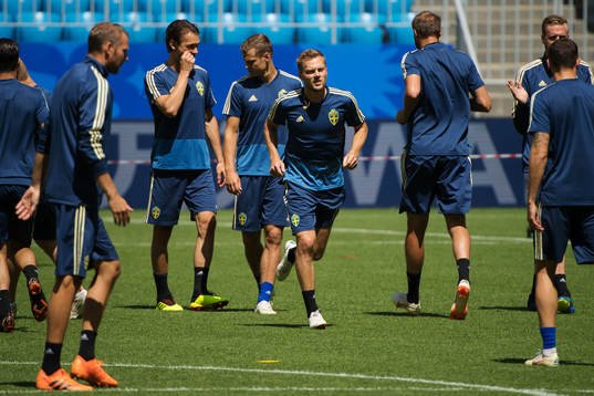 Sebastian Larsson of the Swedish national football team at