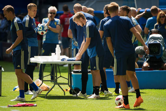Emil Forsberg of the Swedish national football team at a