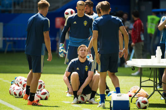 Emil Forsberg of the Swedish national football team at a