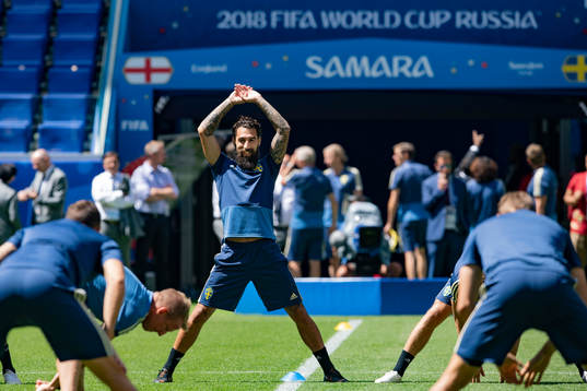 Jimmy Durmaz of the Swedish national football team at a