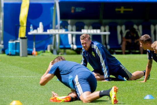 Pontus Jansson of the Swedish national football team at a