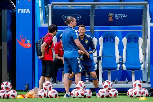 Marcus Berg of the Swedish national football team at a