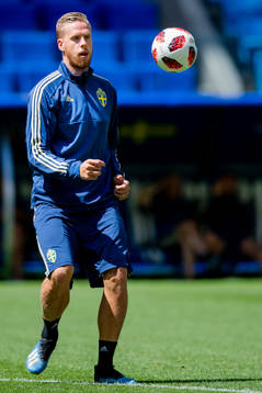 Pontus Jansson of the Swedish national football team at a