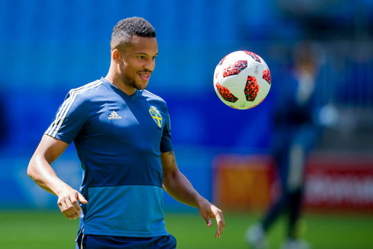 Martin Olsson of the Swedish national football team at a