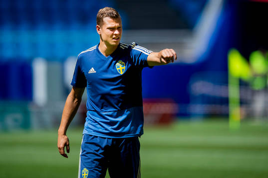 Viktor Claesson of the Swedish national football team at a