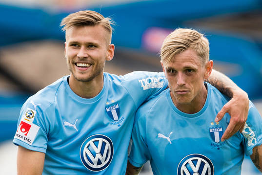 Malmö FFs Arnór Ingvi Traustason jublar