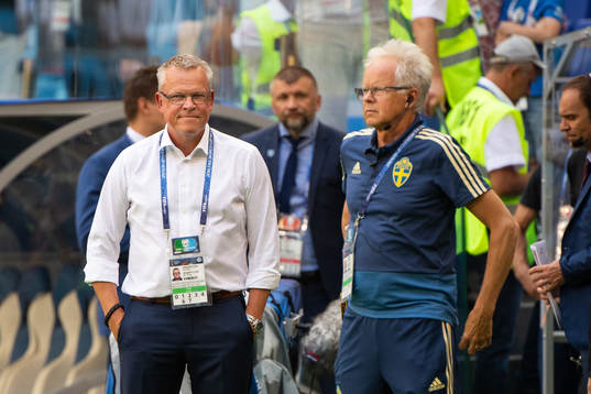 Head coach Janne Andersson of Sweden prior to the FIFA