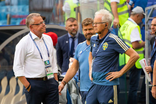 Head coach Janne Andersson of Sweden prior to the FIFA