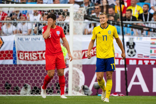 Viktor Claesson of Sweden looks dejected