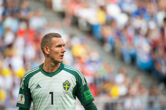 Goalkeeper Robin Olsen of Sweden