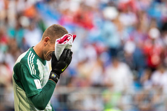 Goalkeeper Robin Olsen of Sweden looks dejected