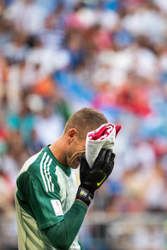 Goalkeeper Robin Olsen of Sweden looks dejected