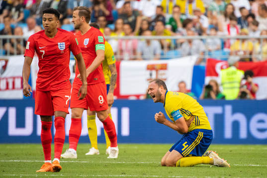 Andreas Granqvist of Sweden reacts