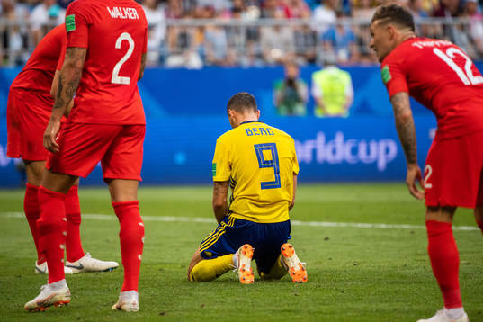 Marcus Berg of Sweden looks dejected