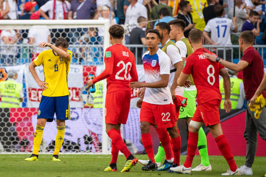 Albin Ekdal of Sweden looks dejected