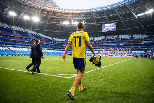 Viktor Claesson walks away looking dejected