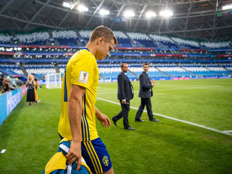 Viktor Claesson looks dejected