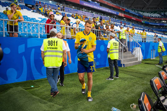 Viktor Claesson looks dejected