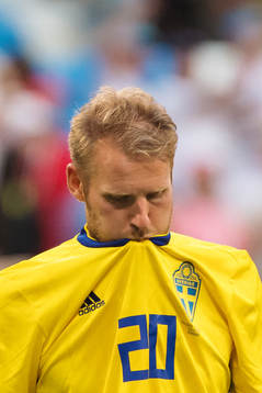 Ola Toivonen of Sweden look dejected