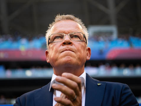 Head coach Janne Andersson of Sweden prior to the FIFA