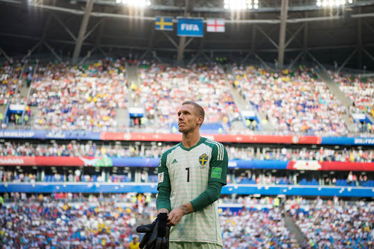 Goalkeeper Robin Olsen of Sweden