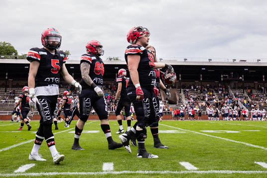 Carlstad Crusaders Natal Melero och Marco Gudding deppar