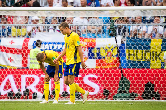Viktor Claesson and Ludwig Augustinsson of Sweden look