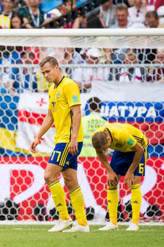 Viktor Claesson and Ludwig Augustinsson of Sweden look
