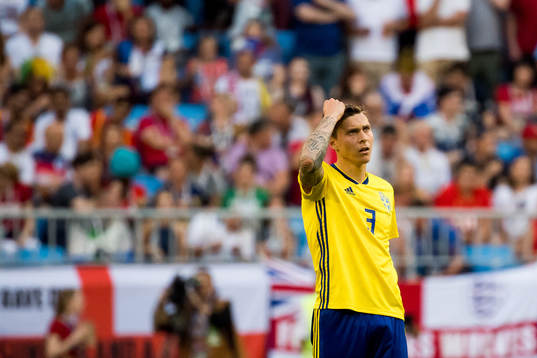 Victor Nilsson Lindelöf of Sweden looks dejeced