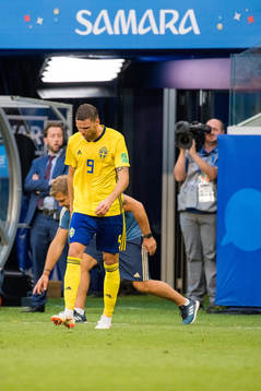 Marcus Berg of Sweden looks dejected
