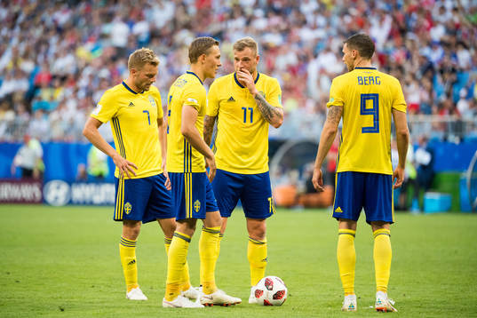 Sebastian Larsson, Albin Ekdal, John Guidetti and Marcus