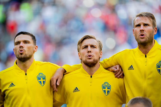 Marcus Berg, Emil Forsberg and Ola Toivonen