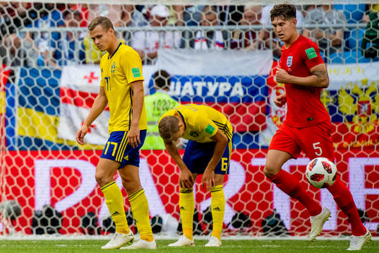 Viktor Claesson and Ludwig Augustinsson of Sweden look