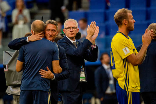 Media officer Staffan Stjernholm looks dejected