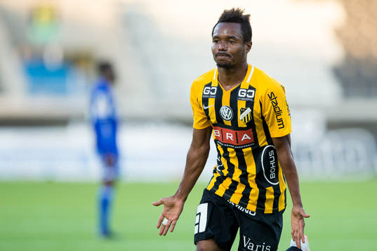 Häckens Nasiru Mohammed jublar