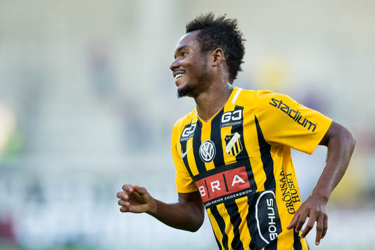 Häckens Nasiru Mohammed jublar