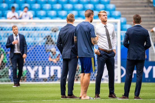 Filip Helander of Sweden prior to the the FIFA World Cup