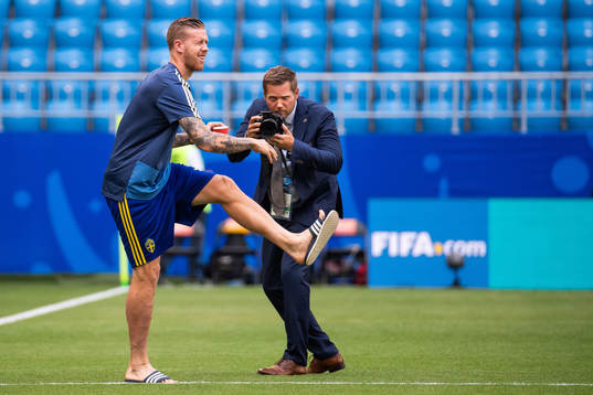 Pontus Jansson of Sweden prior to the the FIFA World Cup