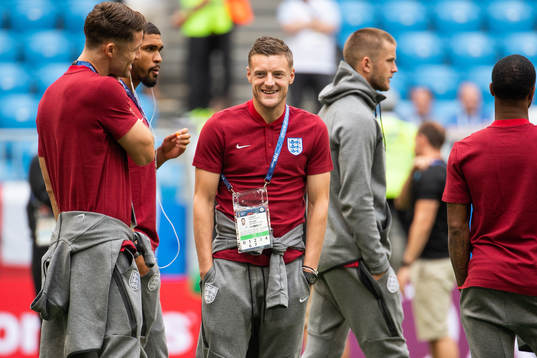 Jamie Vardy of England prior to the the FIFA World Cup